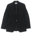 極美品▼SAINT LAURENT PARIS サンローランパリ 2021年製 687349 裏地シルク100% シングルジャケット テーラードジャケット ブラック 44 イタリア製 正規品 メンズ【中古】