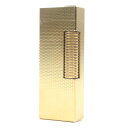 外装美品□Dunhill ダンヒル 総柄 スクエア ローラー式 喫煙具 ガスライター ゴールド スイス製 メンズ レディース オススメ 着火不可【中古】