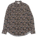 美品□CELINE セリーヌ 20AW 2C143428K ペイズリー 総柄 ロングスリーブ 長袖シャツ ブラック 38 イタリア製 正規品 メンズオススメ【中古】