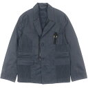 美品▼DIOR ディオール オム 293C286A5573 ロゴパーツ ジップアップ テーラードジャケット ネイビー 44 イタリア製 正規品 メンズ【中古】