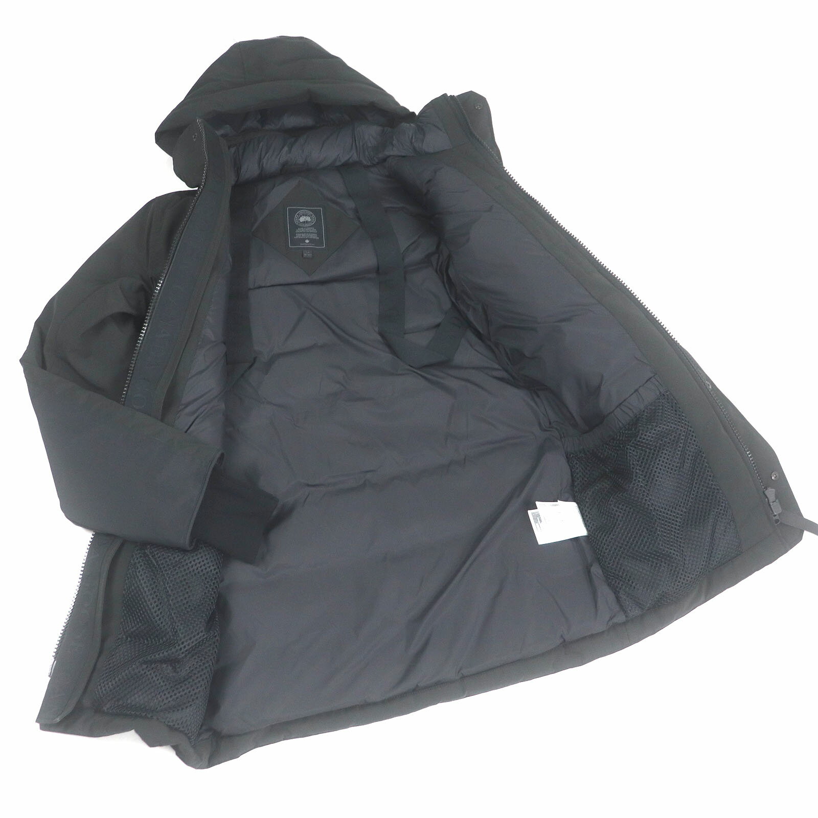 良品□CANADA GOOSE カナダグース ブラックレーベル 3409MB BROCKTON フーデッド ダウンジャケット ブラック S カナダ製 正規品 メンズ【中古】