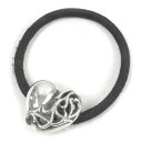 美品□CHROME HEARTS クロムハーツ SV925 ハートモチーフ コンチョボタン ヘアゴム ヘアアクセサリー シルバー 総重量13.75g メンズ【中古】