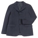 極美品○GIORGIO ARMANI ジョルジオアルマーニ PSGL30 シルク80% バージンウール 黒タグ ラグランスリーブ シングル 3B テーラードジャケット ネイビー 46 ハンガー付き イタリア製 正規品 メンズ【中古】