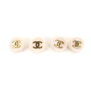 美品★CHANEL シャネル ヴィンテージ ココマーク ボタン4個Set 小物 オフホワイト ゴールド レディース【中古】