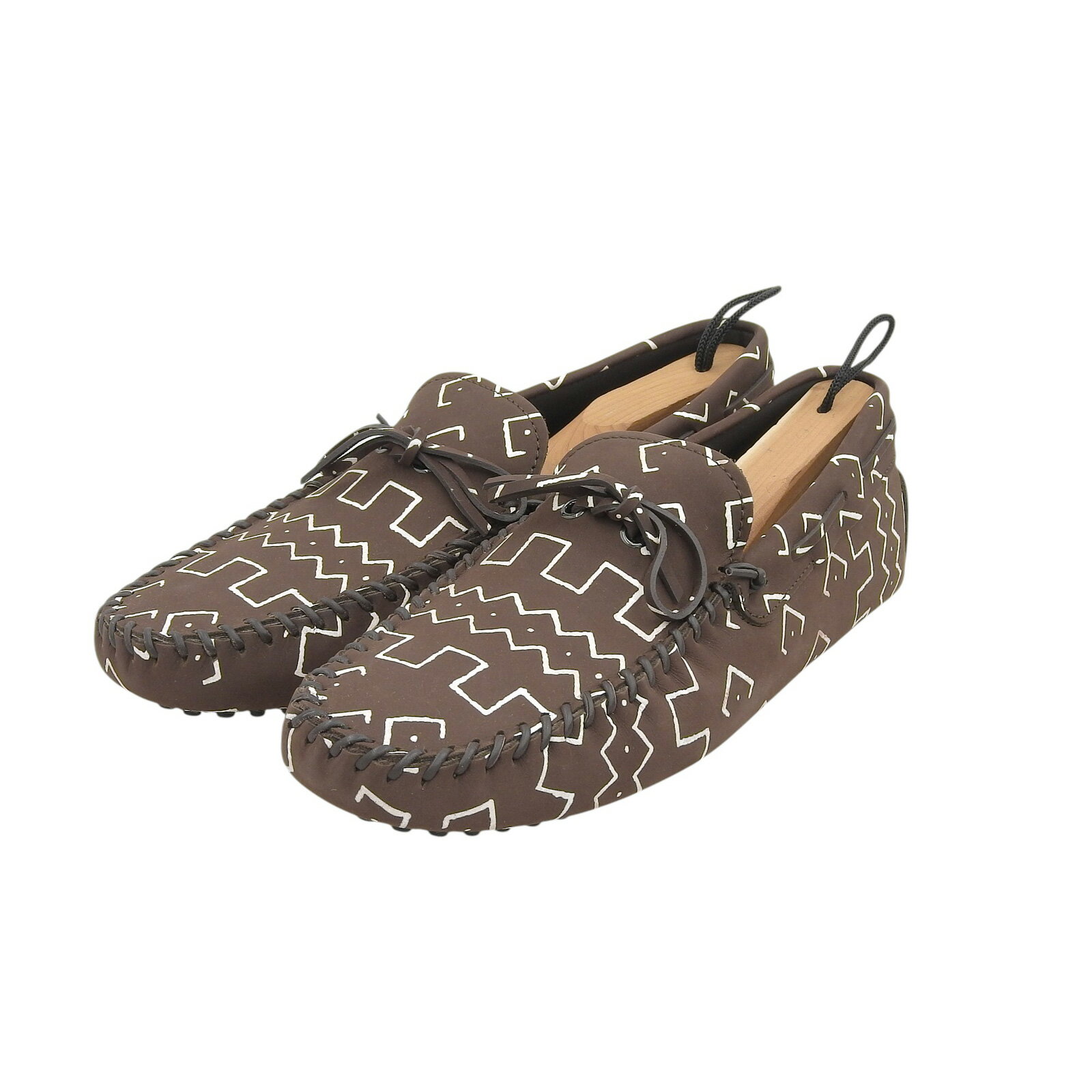 未使用品▲TOD’S トッズ XXM0GW0DQ20OSU S610 ゴンミーニ レザー ドライビングシューズ ブラウン 9 箱・保存袋付き イタリア製 メンズ...