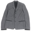 未使用品□DOLCE&GABBANA ドルチェ&ガッバーナ 黒タグ ヘリンボーン シングル テーラードジャケット ブレザー グレー 46 イタリア製 正規品 メンズ【中古】