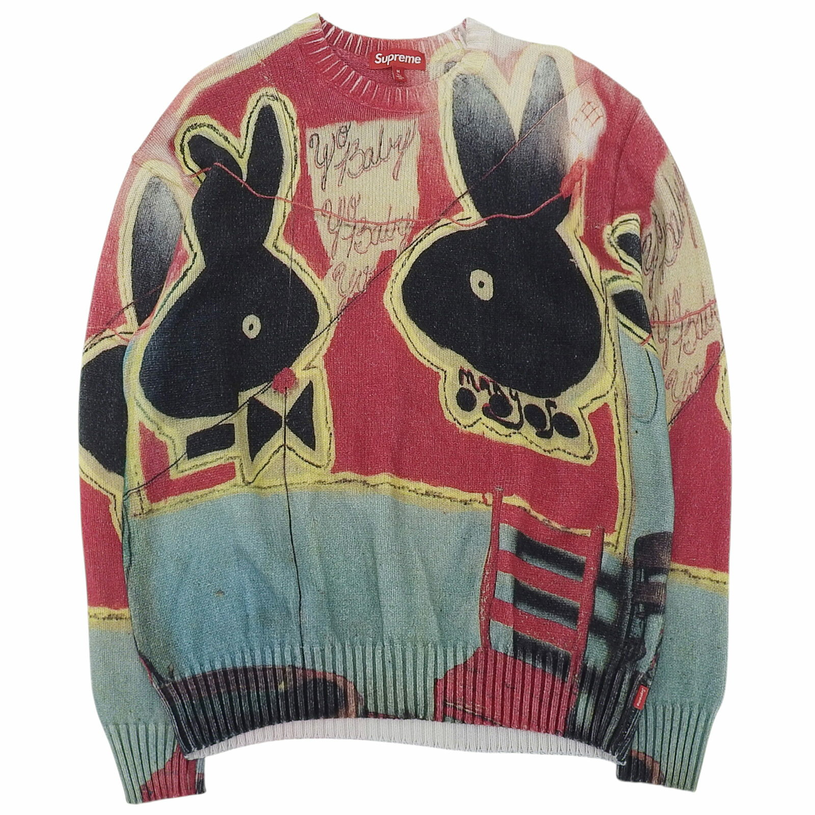 極美品▲Supreme シュプリーム 24SS Yo Baby Sweater ヨー ベイビー コットン100％ ニット セーター マルチ M メンズ【中古】