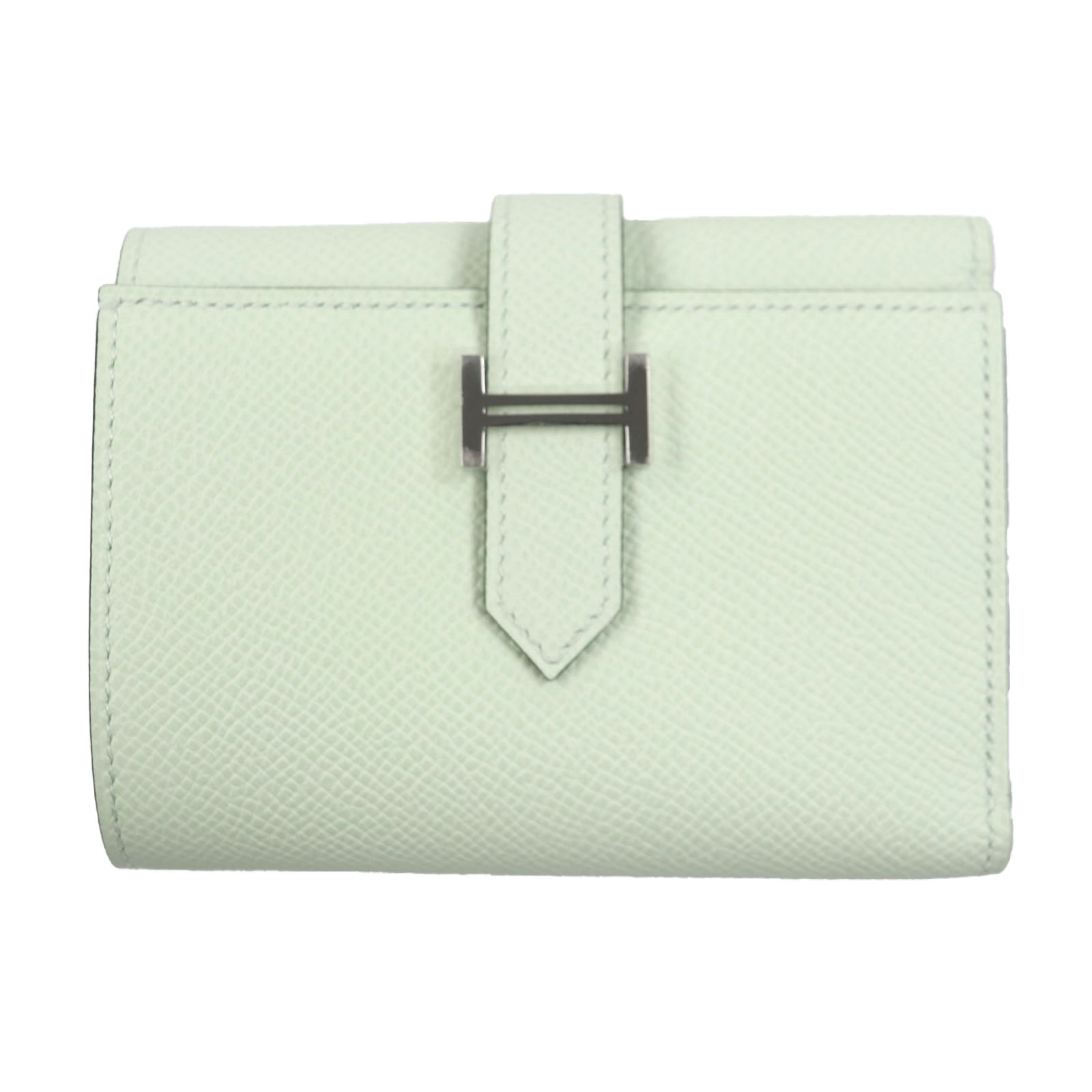 未使用品▼HERMES エルメス べアン コンビネ ヴェルソ ヴォーエプソン シルバー金具 2024年購入品 三つ折り財布 ヴェールフィズ ヴェールユッカ W刻...