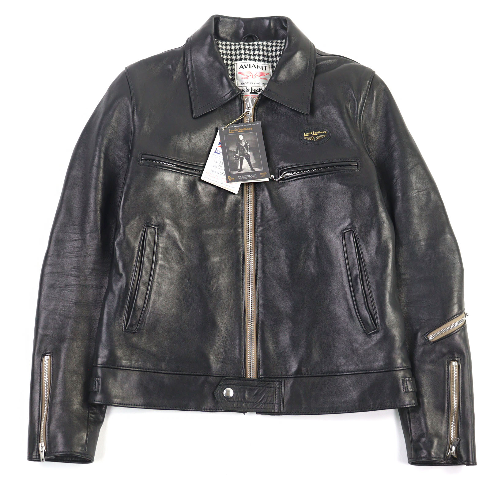 ルイス レザージャケット ラムレザー 革ジャン コート ブラック Mサイズ ルイス レザージャケット ラムレザー 革ジャン コート ブラック