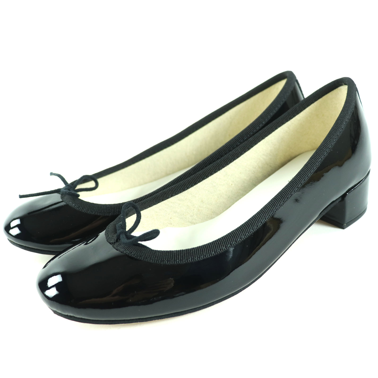 極美品◇Repetto Cendrillon レペット サンドリオン VX511V camille リボンデザイン パテントレザーバレ..