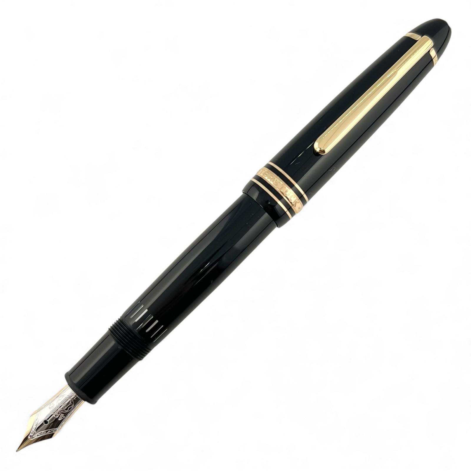 MONTBLANC - 極美品▲MONTBLANC モンブラン マイスターシュテュック ル・グラン 14K F二ブ ホワイトスター 万年筆 ブラック ゴールド金具 ドイツ製 メンズ【中古】