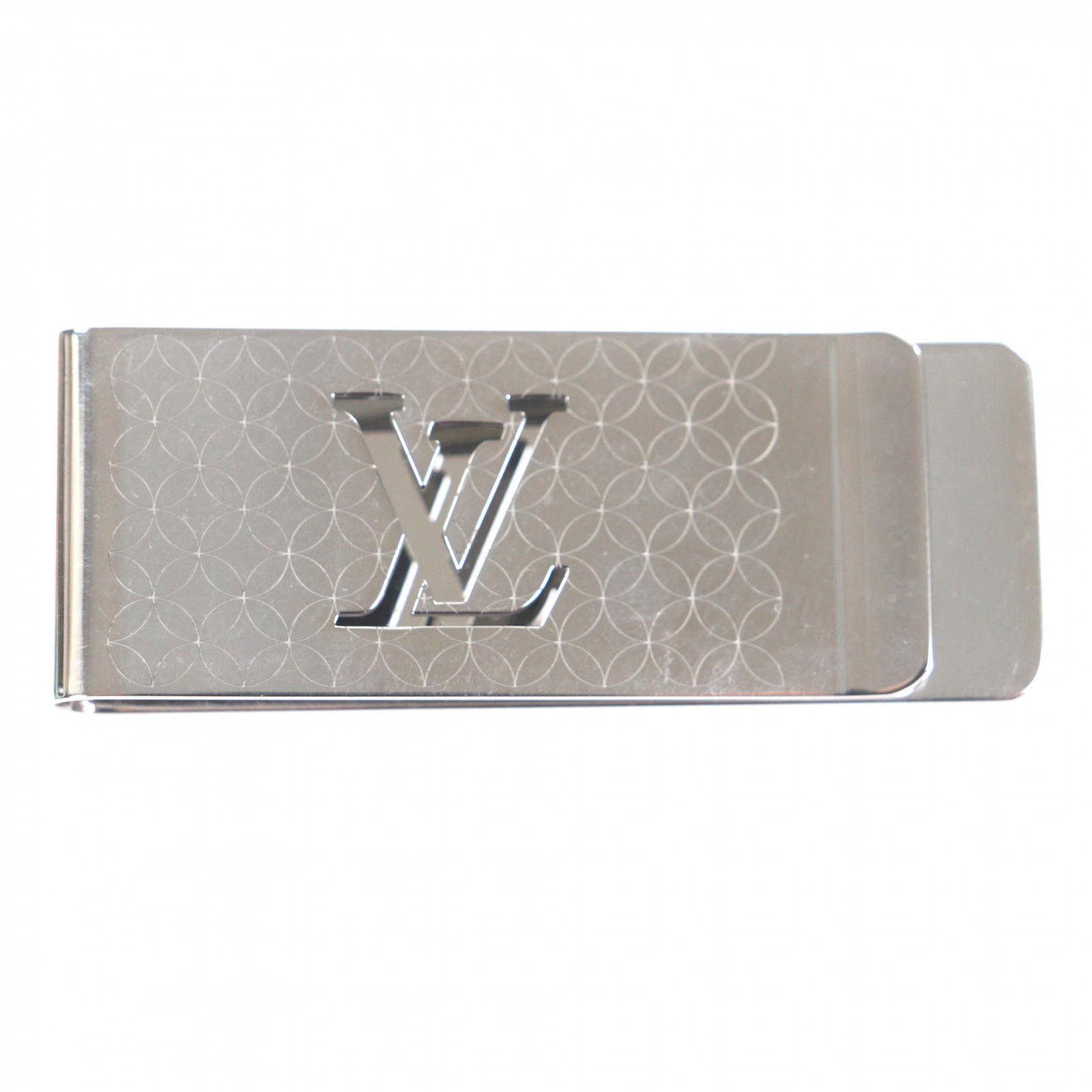 LOUIS VUITTON - 良品▼LOUIS VUITTON ルイヴィトン M65041 ビルクリップ シャンゼリゼ 札ばさみ マネークリップ シルバー 保存袋付き フランス製 メンズ【中古】