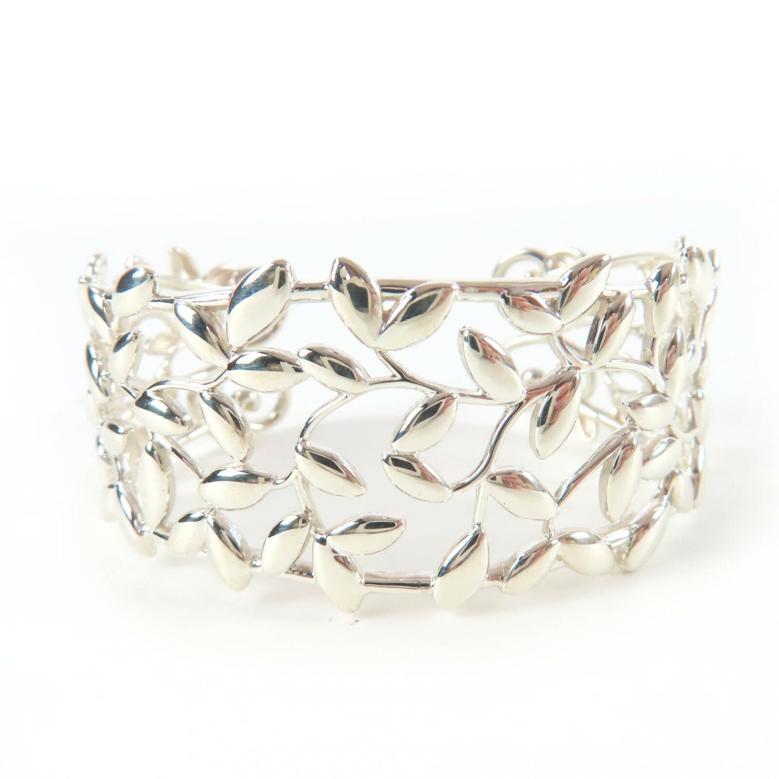 乐天商城 - 極美品☆TIFFANY&Co. ティファニー パロマ・ピカソ オリーブ リーフ カフ AG925 現行品 バングル ブレスレット シルバー 重量31.7g レディース【中古】