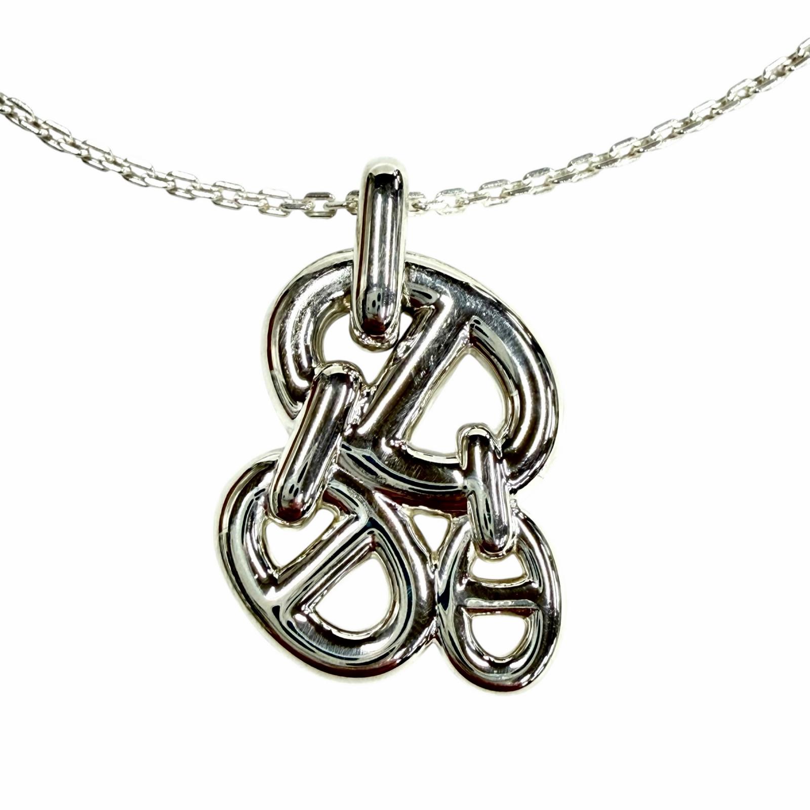 乐天商城 - 美品◇HERMES エルメス シェーヌダンクル アンシェネPM 925 ネックレス ペンダント アクセサリー シルバー フランス製 重量12.5g レディース 【中古】