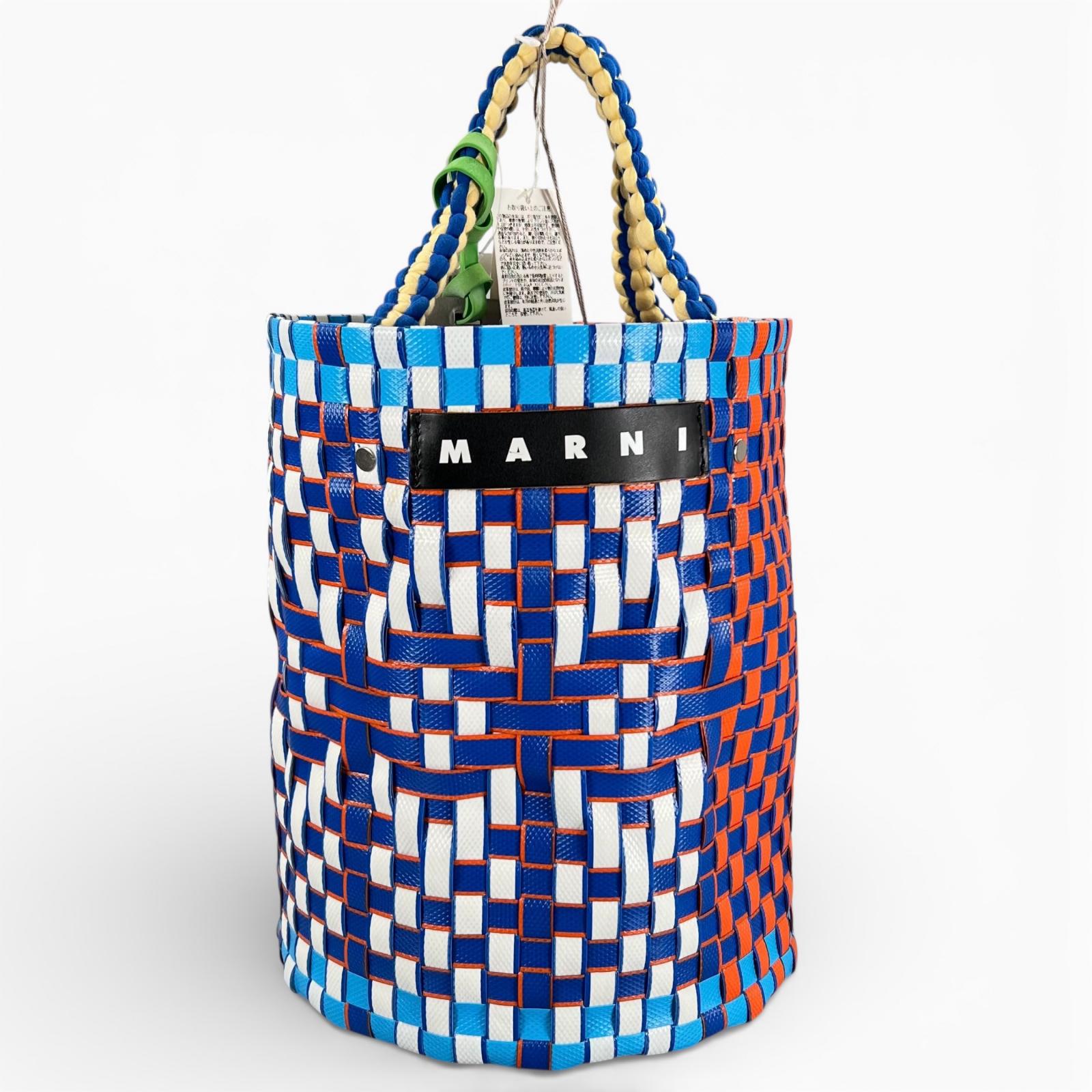 乐天商城 - 未使用品▲MARNI マルニ SHMH0013A1 レザー使い バスケットバッグ ハンドバッグ マルチカラー 正規品 レディース 【中古】