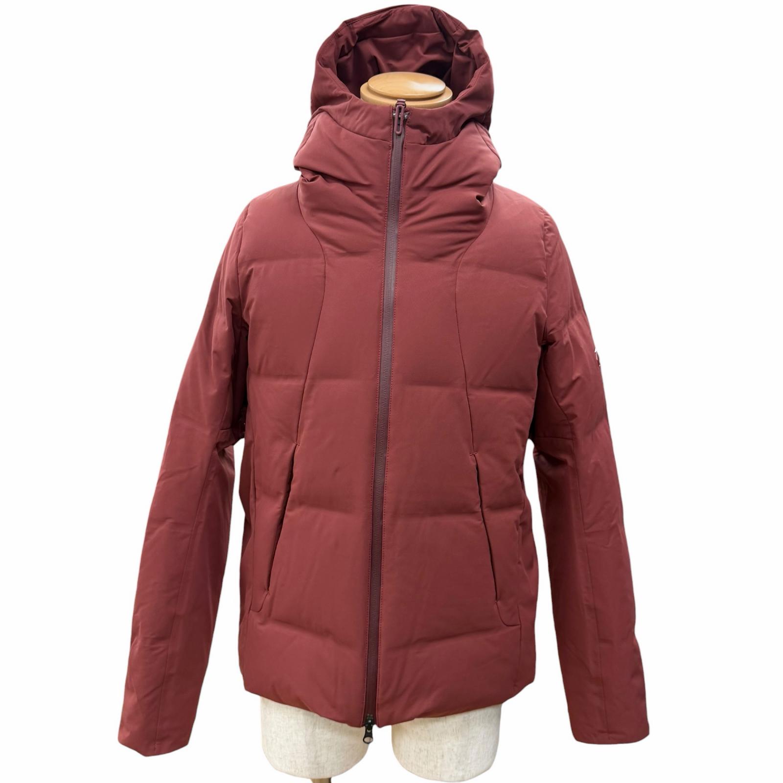 極美品□DESCENTE ALLTERRAIN デサントオルテライン 水沢ダウン SHUTTLE フーデッド ダウンジャケット ボルドー M 日本製 正規品 メンズ 【中古】