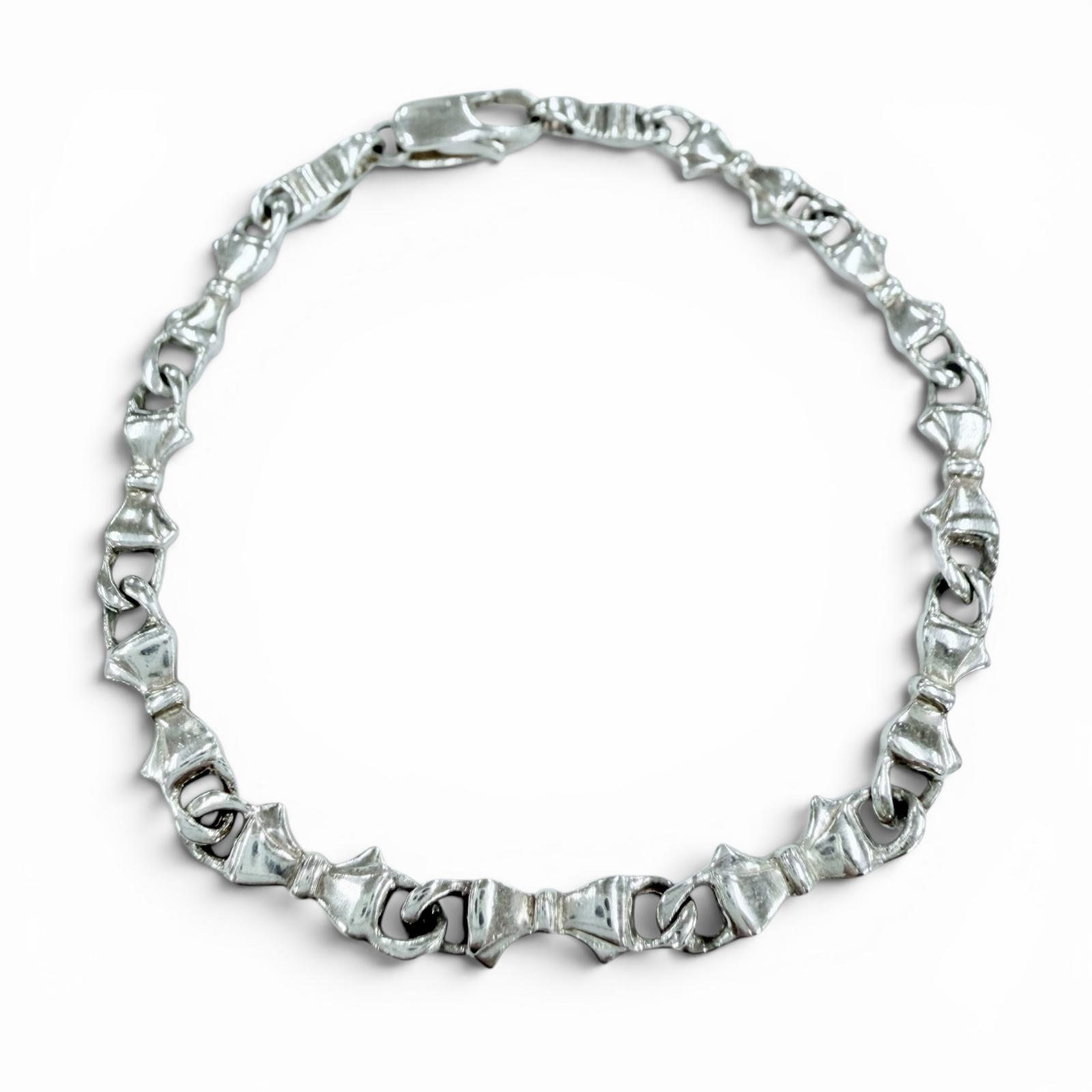 樂天商城 - 美品◇TIFFANY&Co. ティファニー ヴィンテージ SV925 パフリボンチェーン ブレスレット アクセサリー 約18.5cm シルバー 重量9.8g レディース 【中古】