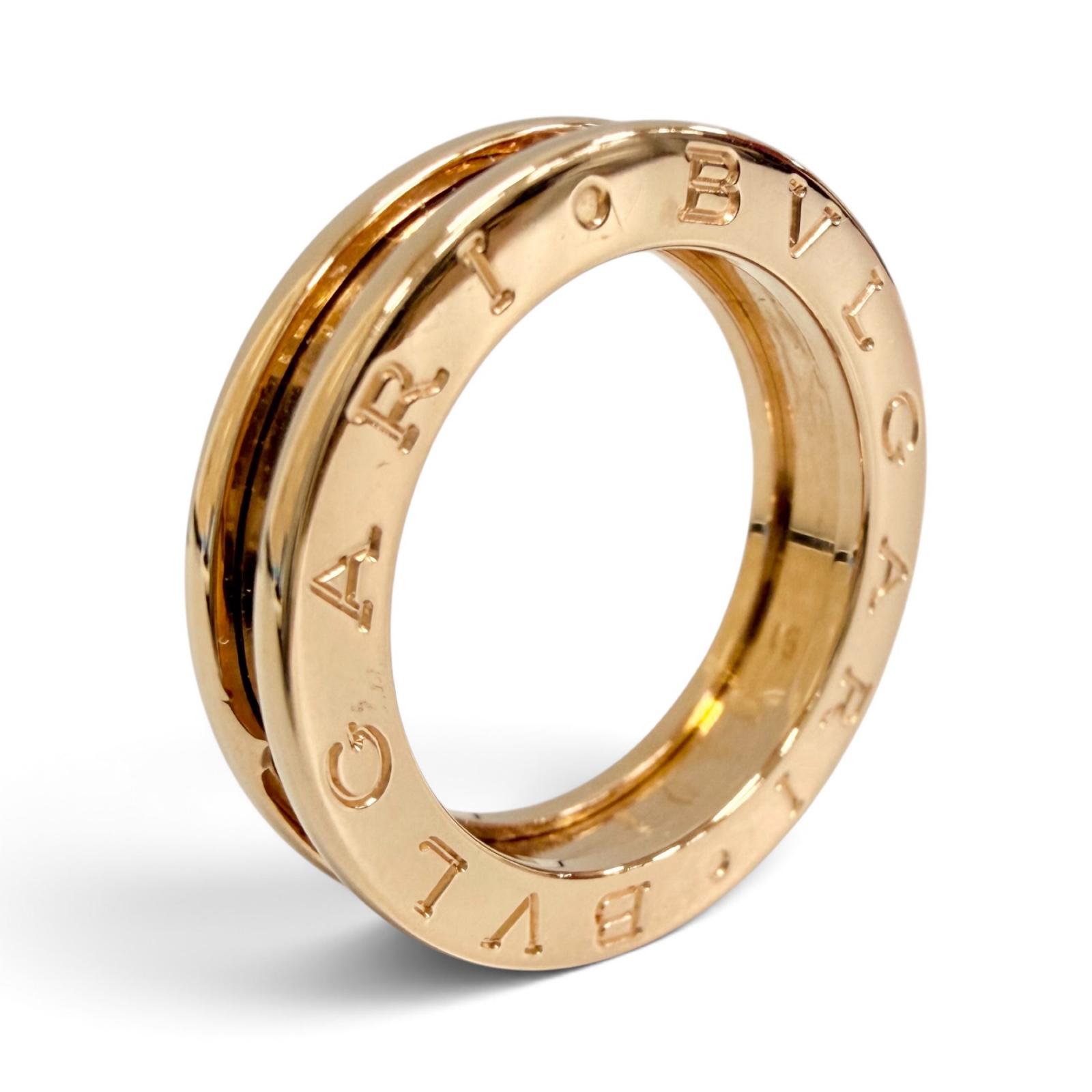 極美品△BVLGARI ブルガリ ビーゼロワン 1バンドリング 指輪 750(PG) ピンクゴールド 51 JP11号 イタリア製 重量7.42g レディース オススメ◎【中古】