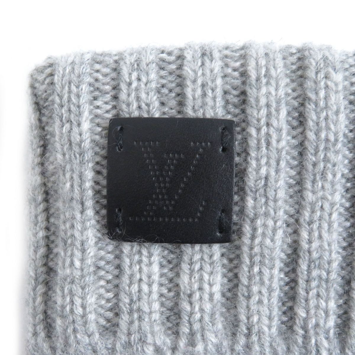 極美品LOUISVUITTON/ルイヴィトンM72679ゴンヘルシンキダミエカシミヤ100%ニットグローブ/手袋グレーイギリス製正規品メンズ【中古】