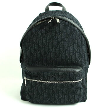 未使用品◆20SS Dior HOMME ディオールオム 1VOVA088YKY_H00N RIDER ディオールオブリーク ジャガード バックパック ブラック 伊製【中古】