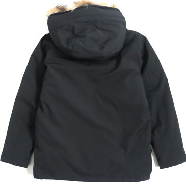 未使用品▼DANTON ダントン 20A-FA-001 ロゴワッペン ラクーンファー・フード付き ダブルZIPUP ダウンジャケット ブラック 38 正規品 タグ付き【中古】