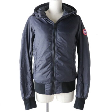 美品◇正規品 CANADA GOOSE カナダグース 2219L DORE HOODY フード・ロゴワッペン付 ZIP UP ライトダウンジャケット ポケッタブル仕様 ブラック 黒 レディース M/M 軽量◎ カナダ製【中古】