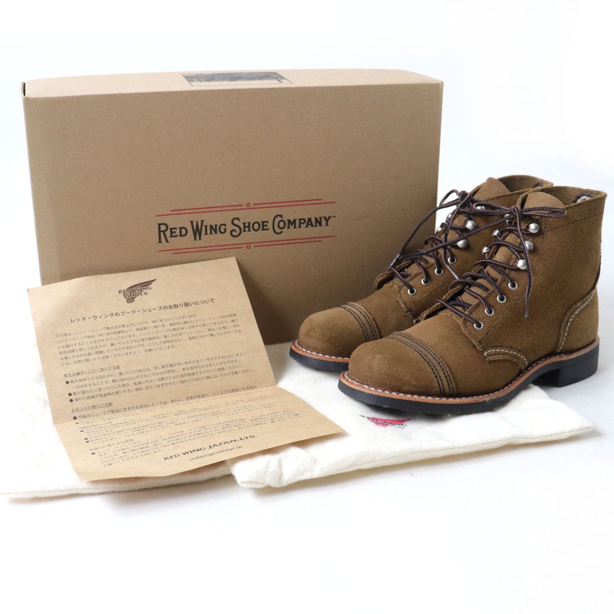 極美品◇USA製 RED WING レッドウィング 3364 IRON RANGER アイアンレンジャー クローブ アキャンポ レザーブーツ レディース 5 1/2 箱付【中古】