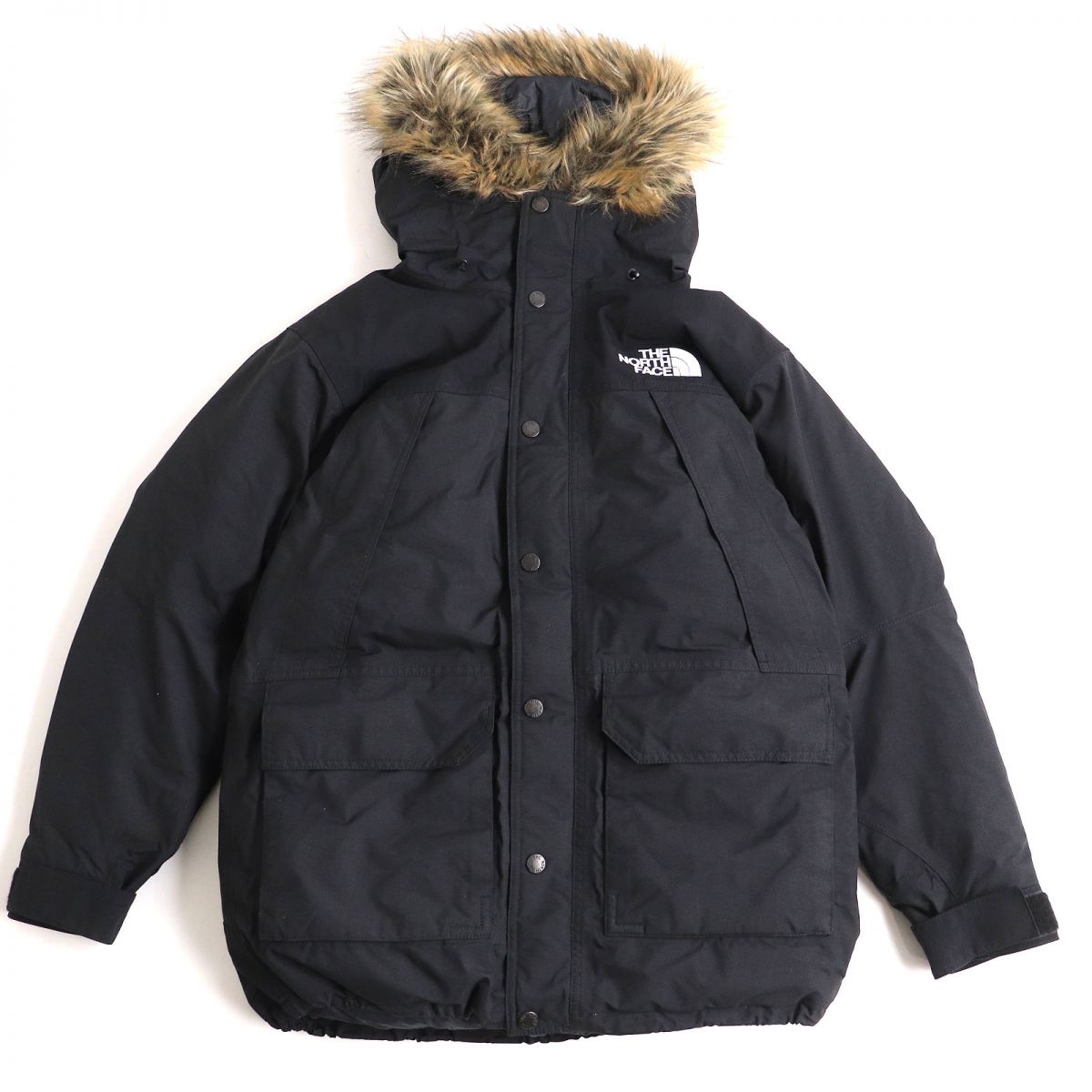 美品◆ザ ノースフェイス ND91835 Mountain Down GORE-TEX ファー付き ダブルジップ フーデッドダウンジャケット/コート ブラック M 正規品【中古】