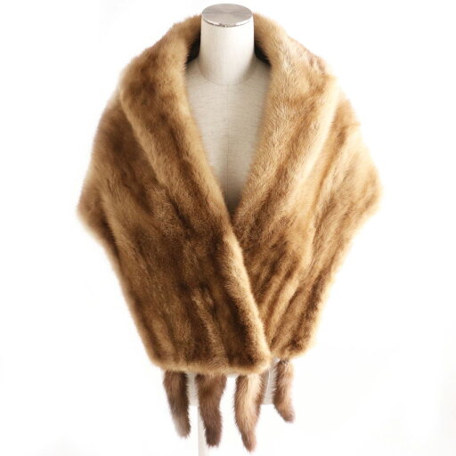 美品●SAIKATSU サイカツ MINK パステルミンク 房付き 本毛皮大判ショール/ストール/ティペット ライトブラウン 毛質艶やか・柔らか◎【中古】 美品●SAIKATSU サイカツ MINK パステルミンク 房付き 本毛皮大判ショール/ストール/ティペット ライトブラウン 毛質艶やか・柔らか◎【中古】