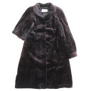 美品●MOONBAT ムーンバット MINK シェアードミンク 本毛皮超ロングコート ダークブラウン 9〜11号 毛質艶やか・柔らか◎【中古】(4)