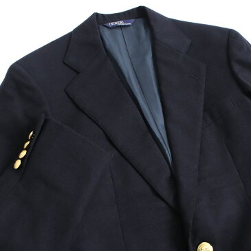 【中古】良品□POLO RALPH LAUREN ポロラルフローレン ゴールドボタン シングル 紺ブレザー/ジャケット C92-W80-T170 日本製 正規品 メンズ