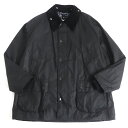 極美品□Barbour/バブアー 1902066 BEDALE ビデイル 裏チェック柄 WZIP オイルドジャケット/カバーオール 黒 44 イングランド製 正規品【中古】