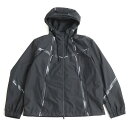 美品◆2019年製 EMPORIO ARMANI エンポリオアルマーニ ロゴプリント WZIP ナイロンジャケット/ブルゾン ブラック 52 正規品 メンズ【中古】