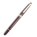 美品◆MONTBLANC モンブラン マイスターシュテュック ＃144 ホワイトスター ペン先14K Fニブ 万年筆 ボルドー×ゴールド ドイツ製【中古】