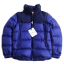 未使用品●19-20AW MONCLER モンクレール FAIVELEY/フェヴレ ロゴワッペン付き フーデッドダウンジャケット ブルー 0 正規品 メンズ【中古】