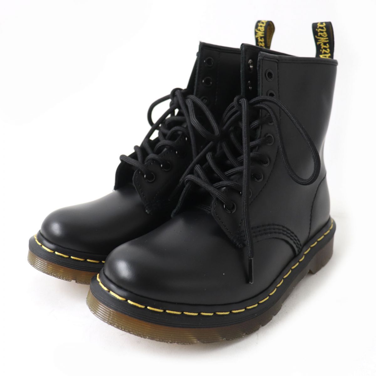 未使用品☆Dr. Martens ドクターマーチン 1460 8ホール レースアップ レザー ブーツ ブラック 黒 UK4 レディース 替え紐・箱付き