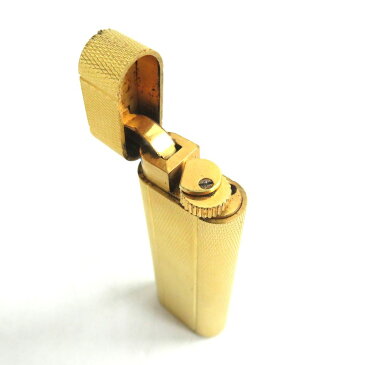 【中古】良品□(2)Cartier カルティエ ローラー式 ロゴ入り ガスライター ゴールド 着火確認済み メンズ/レディース オススメ◎