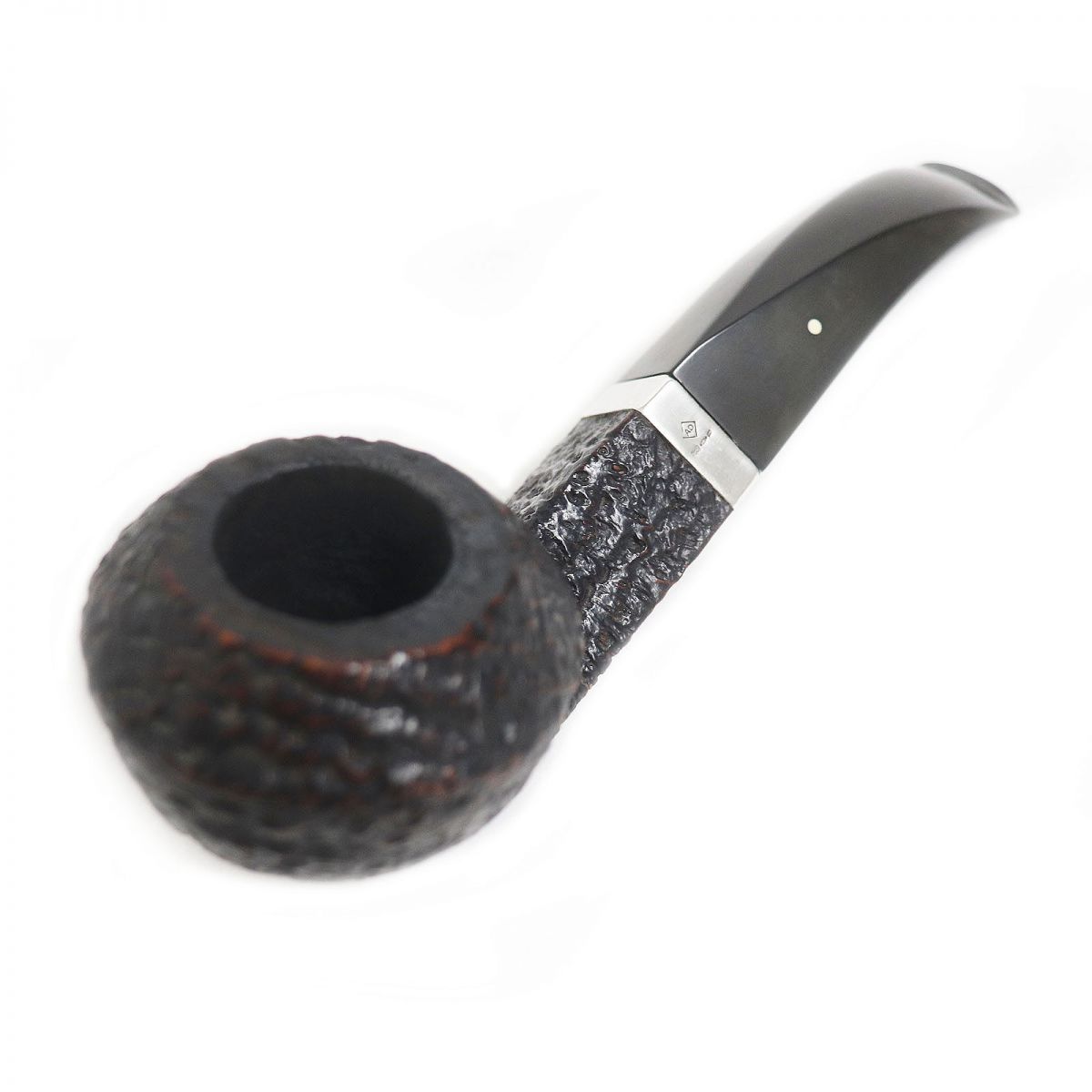 良品□dunhill/ダンヒル SHELL BRUYERE 4108 ロゴ入り ウッド パイプ 喫煙具 ダークブラウン×ブラック イングランド製 メンズ オススメ◎【中古】