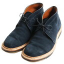 【ドンドン見直し】良品●Alden×BULE BULE オールデン×ブルーブルー 13790 スウェードレザー チャッカブーツ ネイビー 9 メンズ【中古】