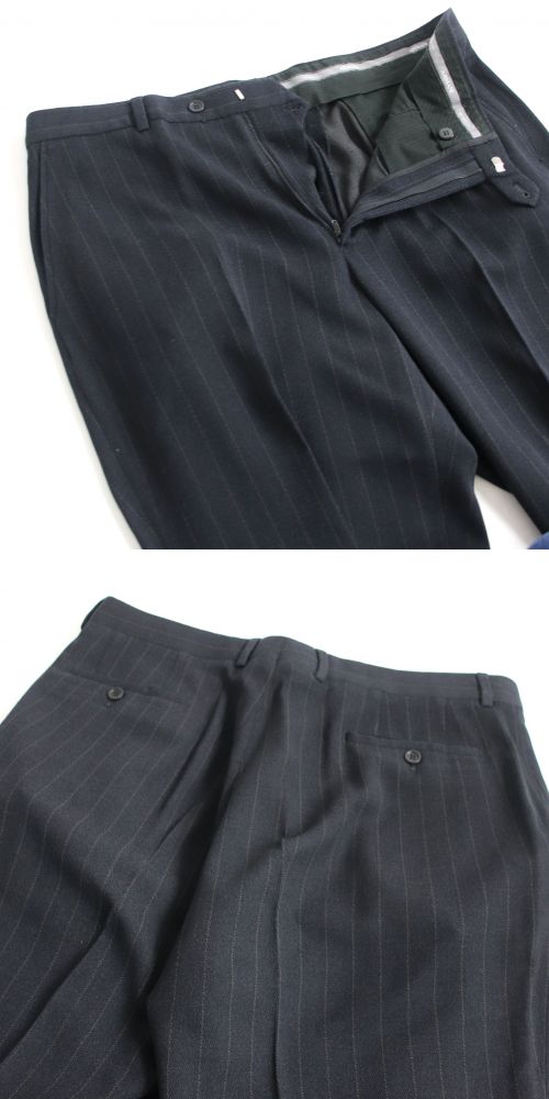 のきたす】 美品□アルマーニコレツィオーニ ストライプ柄 シングル