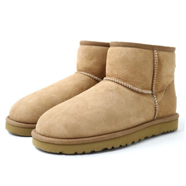 未使用品◇冬物◎ UGG australia アグ 5854 WOMENS CLASSIC MINI II クラシックミニ2 ショート ムートンブーツ CHESTNUT ブラウン系 24cm レディース【中古】