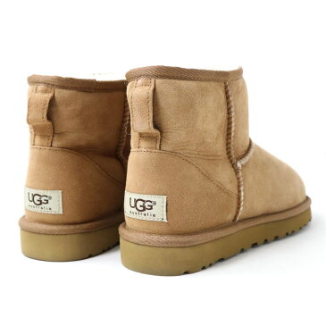 未使用品◇冬物◎ UGG australia アグ 5854 WOMENS CLASSIC MINI II クラシックミニ2 ショート ムートンブーツ CHESTNUT ブラウン系 24cm レディース【中古】