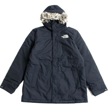 【中古】美品□ ザ・ノース・フェイス ZANECK JACKET DRYVENT ファーフード付き 中綿入り ミドルジャケット ダークネイビー L 正規品 メンズ◎