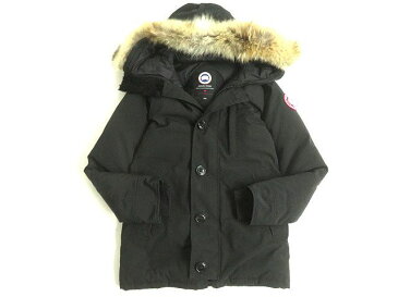 【中古】良品◎CANADA GOOSE　カナダグース　3438JM　ジャスパー　コヨーテファーフード付　ダブルZIPUP　ダウンコート 黒 XS/TP 国内正規 カナダ製