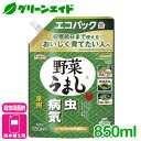 \本日開催!全品ポイント5倍キャンペーン実施中!/殺虫殺菌剤 野菜うまし エコパック 850ML アース製薬 虫 病気 野菜 家庭菜園 花 観葉植物 園芸 初心...