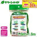 \期間限定!エントリーでP10倍&対象500品以上10%OFF!/園芸用ネット グリーン園芸ネット 1.8×1.8m マツモト 家庭菜園 園芸 ガーデニング 初心者向け ビギナー向け 応援セール