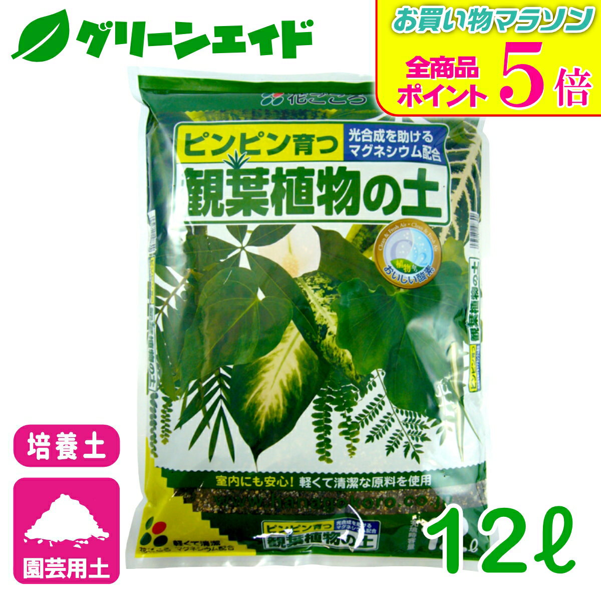 期間限定！全品ポイント5倍キャンペーン実施中！培養土 観葉植物の土 12L 花ごころ 園芸 ガーデニング ビギナー向け 初心者向け