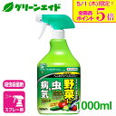\本日限定!全品ポイント5倍キャンペーン実施中!/野菜 殺虫剤 殺菌剤 ベニカグリーンVスプレー 1000ml 住友化学園芸 家庭菜園 園芸 アブラムシ うどん...