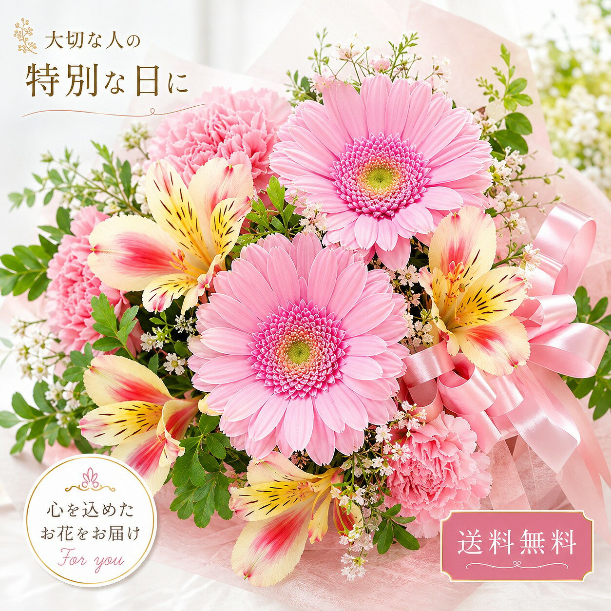 【カラフルバスケットアレンジメント】誕生日/結婚祝い/出産/お祝い/お見舞い/ペッ...