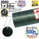 【楽天1位受賞】【30平米+選べる ピン+ワッシャー 各50個】【厚0.8mm】 耐用年数: 約10〜15年(曝露) 防草シート ザバーン 350G 1m×30...